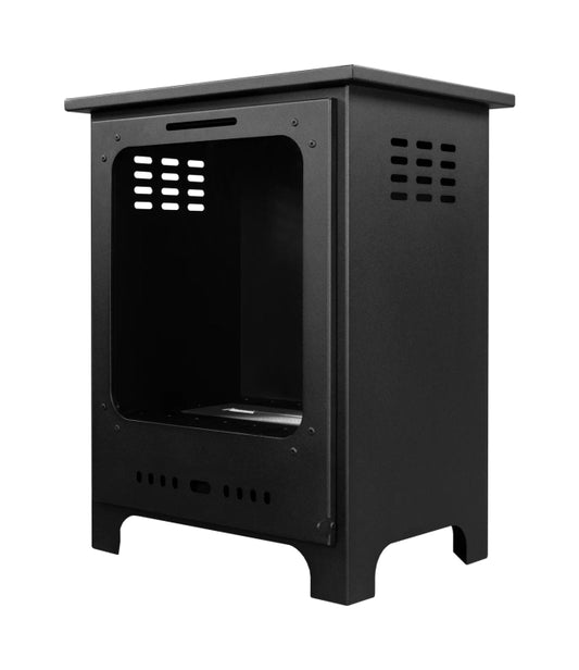 Biofireplace freestanding Koza Mini black matte with glass