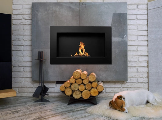 Biofireplace hanging 650x400 black structural matte