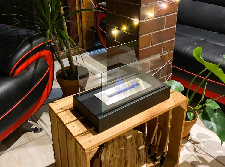 Biofireplace freestanding Glow black matte
