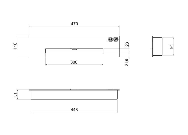 Biofireplace freestanding Only black matte