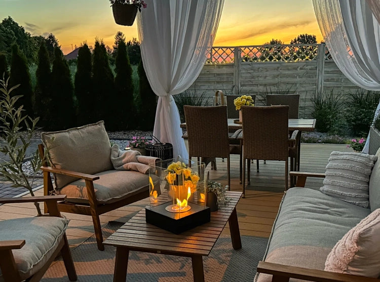 Biofireplace freestanding Sunset Garden Mini black structural