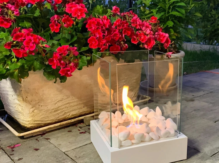 Biofireplace freestanding Sunset Garden Mini white matte