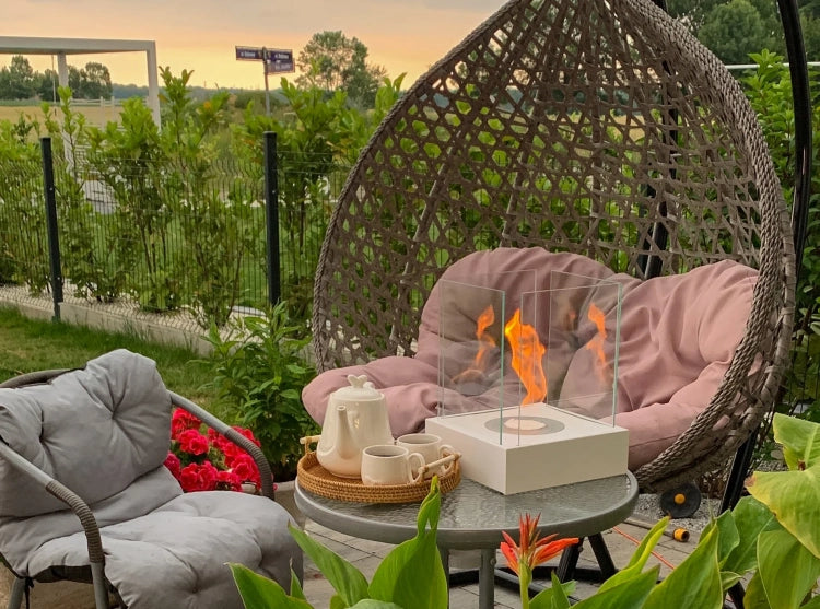 Biofireplace freestanding Sunset Garden Mini white matte