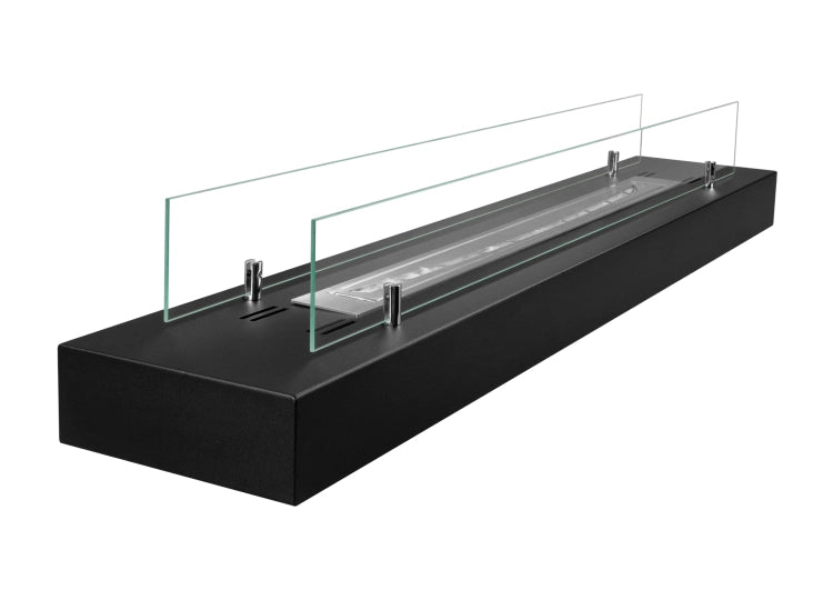 Biofireplace freestanding with glass 1200 black matte
