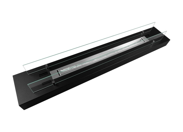 Biofireplace freestanding with glass 1200 black matte