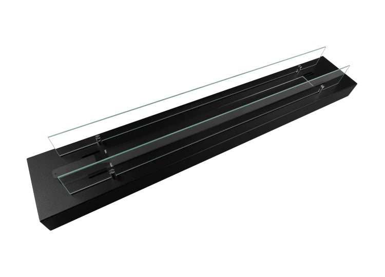 Biofireplace freestanding with glass 1200 black matte